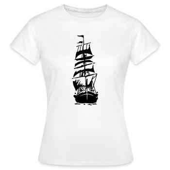 Ship - Women's T-Shirt - white - Front - AI Model Female 172 dark (172cm)