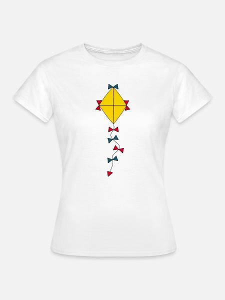 Drachen bunt Herbst - Frauen T-Shirt - Weiß