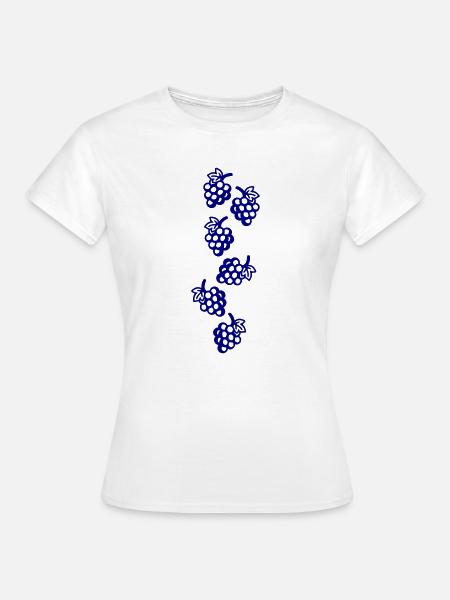 Trauben Symbol Weintrauben - Frauen T-Shirt - Weiß