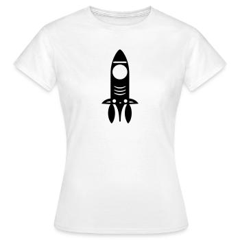 Rakete - Frauen T-Shirt - Weiß - Vorne - AI Model Female 172 dark (172cm)