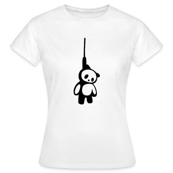 Hanged dead Panda Bear - Frauen T-Shirt - Weiß - Vorne - AI Model Female 172 dark (172cm)