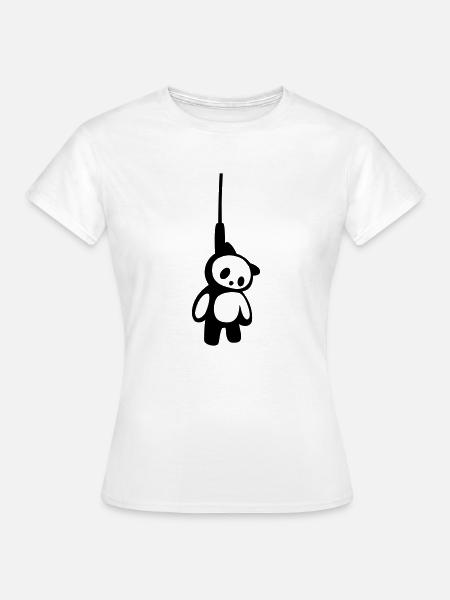 Hanged dead Panda Bear - Frauen T-Shirt - Weiß