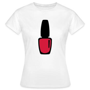 Vernis à ongles - T-shirt Femme - blanc - Devant - AI Model Female 172 dark (172cm)