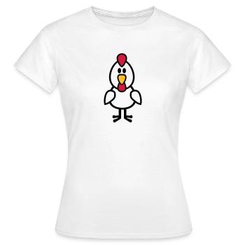 Poule - T-shirt Femme - blanc - Devant - AI Model Female 172 dark (172cm)