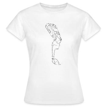 Orthese minimalistisch (gOT it!) - Frauen T-Shirt - Weiß - Vorne - AI Model Female 172 dark (172cm)