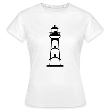 Lighthouse - Women's T-Shirt - white - Front - AI Model Female 172 dark (172cm)