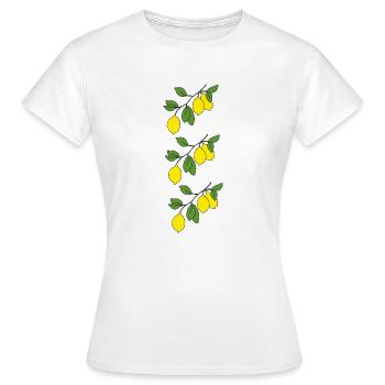 zitronen zweige dreifach - Frauen T-Shirt - Weiß - Vorne - AI Model Female 172 dark (172cm)
