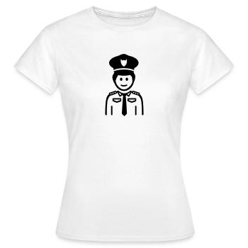 Police - T-shirt Femme - blanc - Devant - AI Model Female 172 dark (172cm)