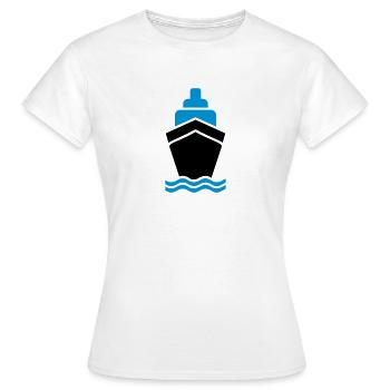 Schiff - Frauen T-Shirt - Weiß - Vorne - AI Model Female 172 dark (172cm)