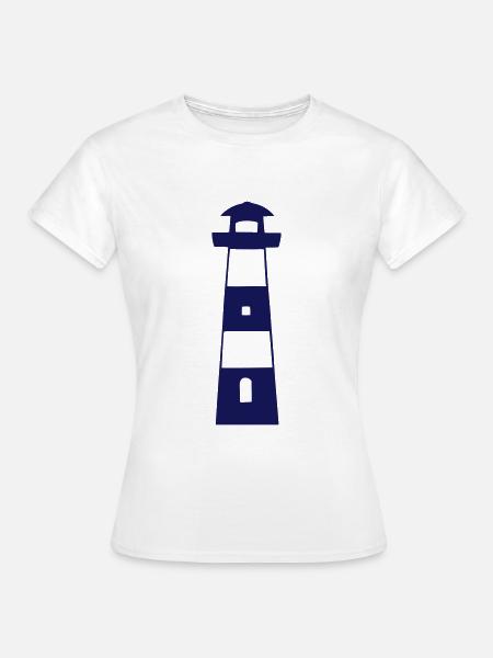 Leuchtturm, Leuchtfeuer, Meer - Frauen T-Shirt - Weiß