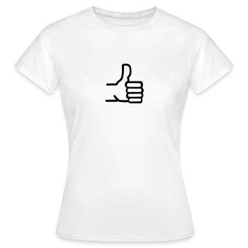 Daumen hoch - Frauen T-Shirt - Weiß - Vorne - AI Model Female 172 dark (172cm)