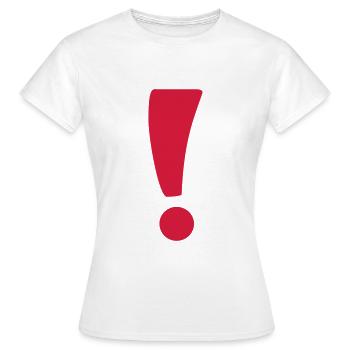 Point d'exclamation - T-shirt Femme - blanc - Devant - AI Model Female 172 dark (172cm)
