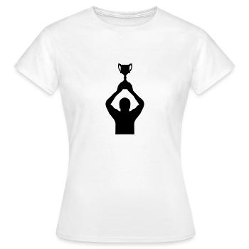 Pokal - Frauen T-Shirt - Weiß - Vorne - AI Model Female 172 dark (172cm)