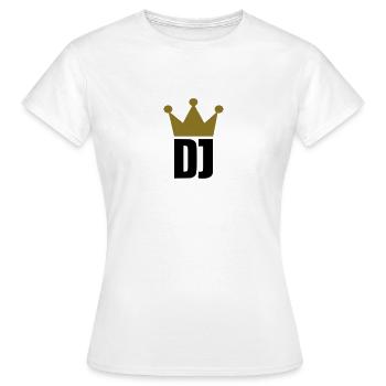 DJ - T-shirt Femme - blanc - Devant - AI Model Female 172 dark (172cm)