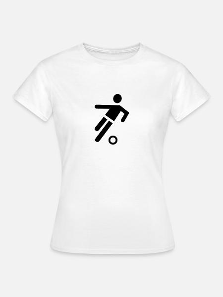 Voetbal - Dame-T-shirt - hvid