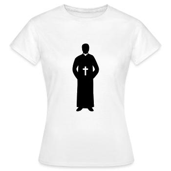 Priest - Women's T-Shirt - white - Front - AI Model Female 172 dark (172cm)