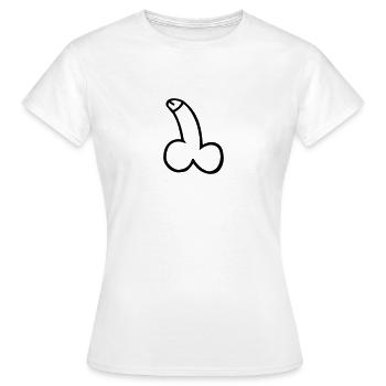 Penis - T-shirt Femme - blanc - Devant - AI Model Female 172 dark (172cm)