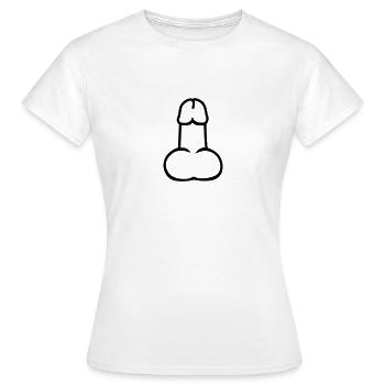 Penis - T-shirt Femme - blanc - Devant - AI Model Female 172 dark (172cm)