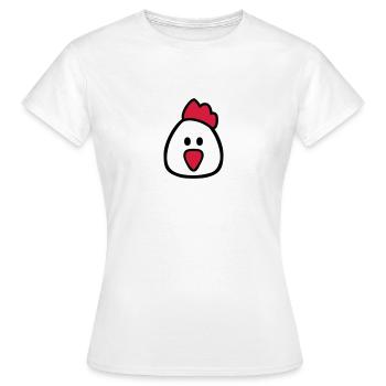 Poule - T-shirt Femme - blanc - Devant - AI Model Female 172 dark (172cm)