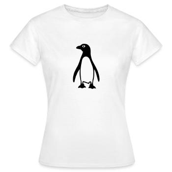 Manchot - T-shirt Femme - blanc - Devant - AI Model Female 172 dark (172cm)
