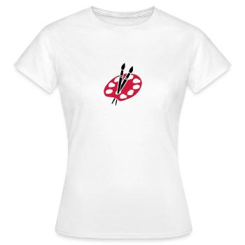 Maler - Frauen T-Shirt - Weiß - Vorne - AI Model Female 172 dark (172cm)