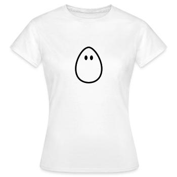 Ei - Frauen T-Shirt - Weiß - Vorne - AI Model Female 172 dark (172cm)