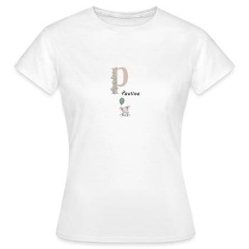 Name Paulina - Frauen T-Shirt - Weiß - Vorne - AI Model Female 172 dark (172cm)