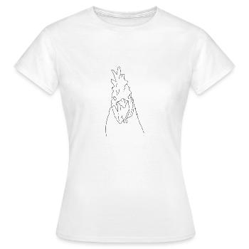 Rooster Minimalism - Women's T-Shirt - white - Front - AI Model Female 172 dark (172cm)