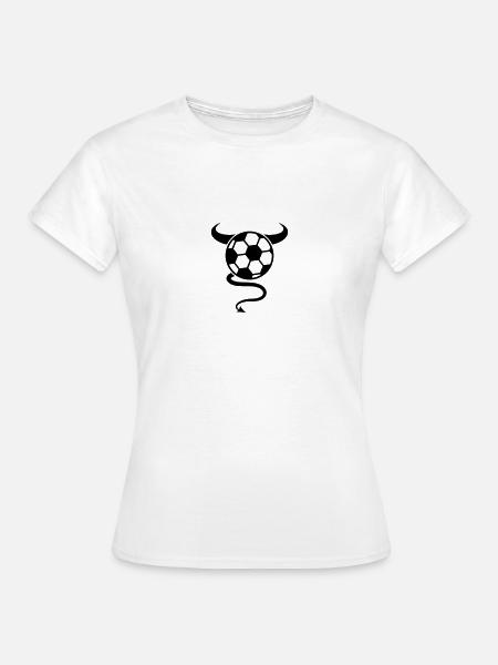 Soccer Devil Logo Design - Frauen T-Shirt - Weiß