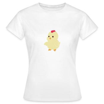 Poussin doux - T-shirt Femme - blanc - Devant - AI Model Female 172 dark (172cm)