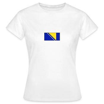 Bosnien und Herzegowina Flagge - Frauen T-Shirt - Weiß - Vorne - AI Model Female 172 dark (172cm)