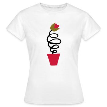 Frühling Tulpe aus Holland - Frauen T-Shirt - Weiß - Vorne - AI Model Female 172 dark (172cm)