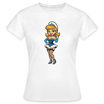 femme gnome bleue - T-shirt Femme - blanc - Devant - AI Model Female 172 dark (172cm)