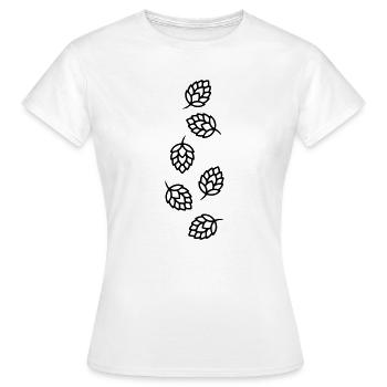 Hopfen Knospen Gerste Symbol - Frauen T-Shirt - Weiß - Vorne - AI Model Female 172 dark (172cm)