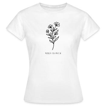 Fleur sauvage - T-shirt Femme - blanc - Devant - AI Model Female 172 dark (172cm)