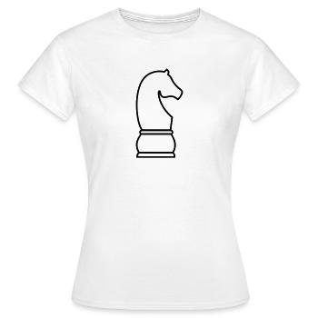 Schach Springer - Frauen T-Shirt - Weiß - Vorne - AI Model Female 172 dark (172cm)