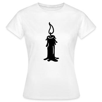 Candle - Women's T-Shirt - white - Front - AI Model Female 172 dark (172cm)