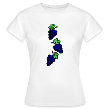Weintrauben Symbol Trauben - Frauen T-Shirt - Weiß - Vorne - AI Model Female 172 dark (172cm)