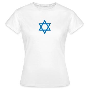 David étoiles - T-shirt Femme - blanc - Devant - AI Model Female 172 dark (172cm)
