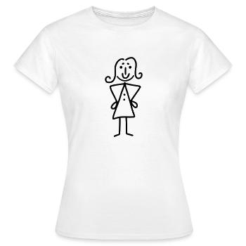 Frau - Schicke Frisur - Frauen T-Shirt - Weiß - Vorne - AI Model Female 172 dark (172cm)