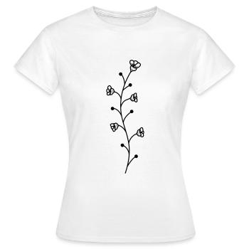flower - Women's T-Shirt - white - Front - AI Model Female 172 dark (172cm)