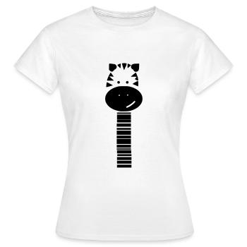 joli zèbre avec un long cou - T-shirt Femme - blanc - Devant - AI Model Female 172 dark (172cm)