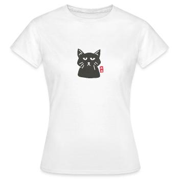 Blasierte Katze - Frauen T-Shirt - Weiß - Vorne - AI Model Female 172 dark (172cm)