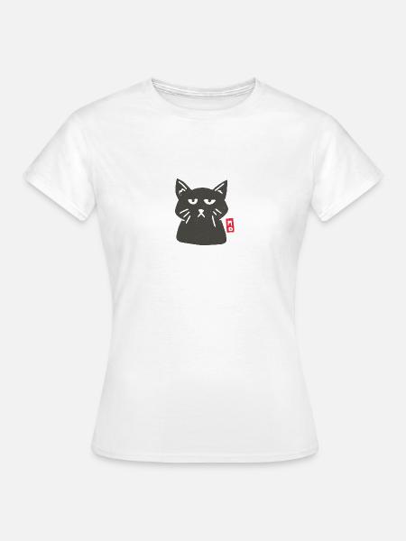 Blasierte Katze - Frauen T-Shirt - Weiß
