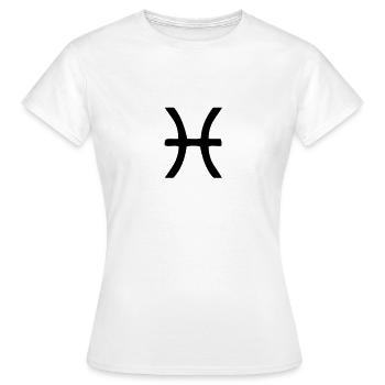 Sternzeichen Fische - Frauen T-Shirt - Weiß - Vorne - AI Model Female 172 dark (172cm)