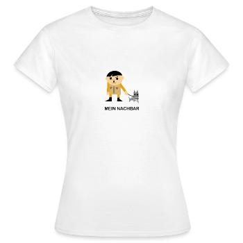 mein ernster deutscher Nachbar - Frauen T-Shirt - Weiß - Vorne - AI Model Female 172 dark (172cm)