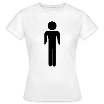 Man - Women's T-Shirt - white - Front - AI Model Female 172 dark (172cm)