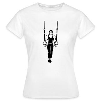 Anneaux de gymnastique - T-shirt Femme - blanc - Devant - AI Model Female 172 dark (172cm)