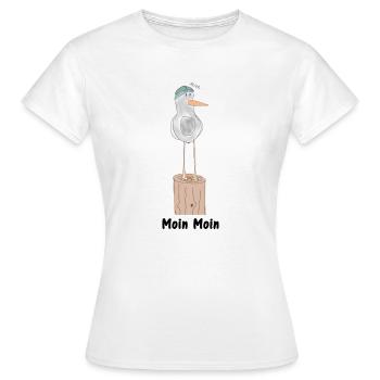 moin moin - T-shirt Femme - blanc - Devant - AI Model Female 172 dark (172cm)