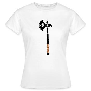 axt - Frauen T-Shirt - Weiß - Vorne - AI Model Female 172 dark (172cm)